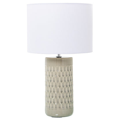 Candeeiro de mesa em Cerâmica creme