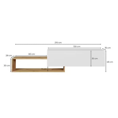 VEGA BRANCO/WOTAN – MÓVEL TV 210cm
