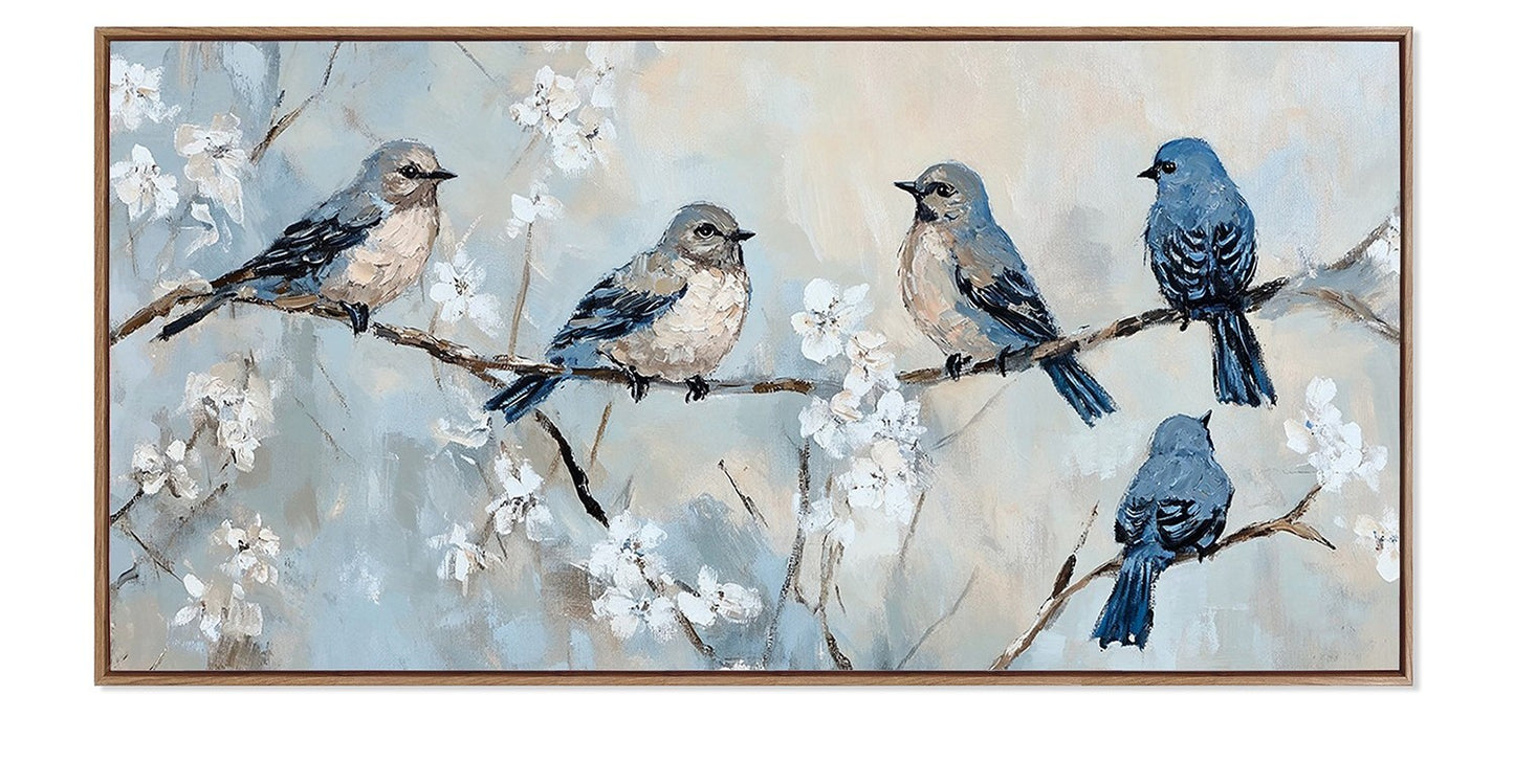 Quadro em Tela Pássaros 120x60cm