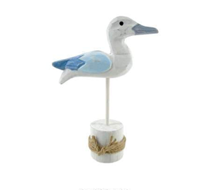 Gaivota de Madeira Decorativa 20cm
