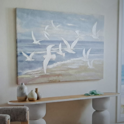 Quadro Gaivotas 50% oleo 100x70cm