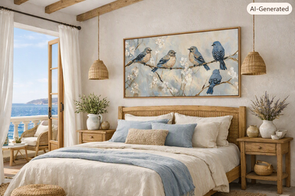 Quadro em Tela Pássaros 120x60cm