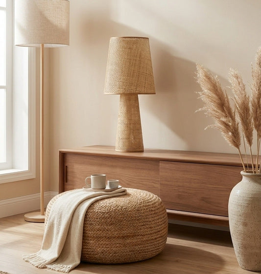 Candeeiro de Mesa em Rattan