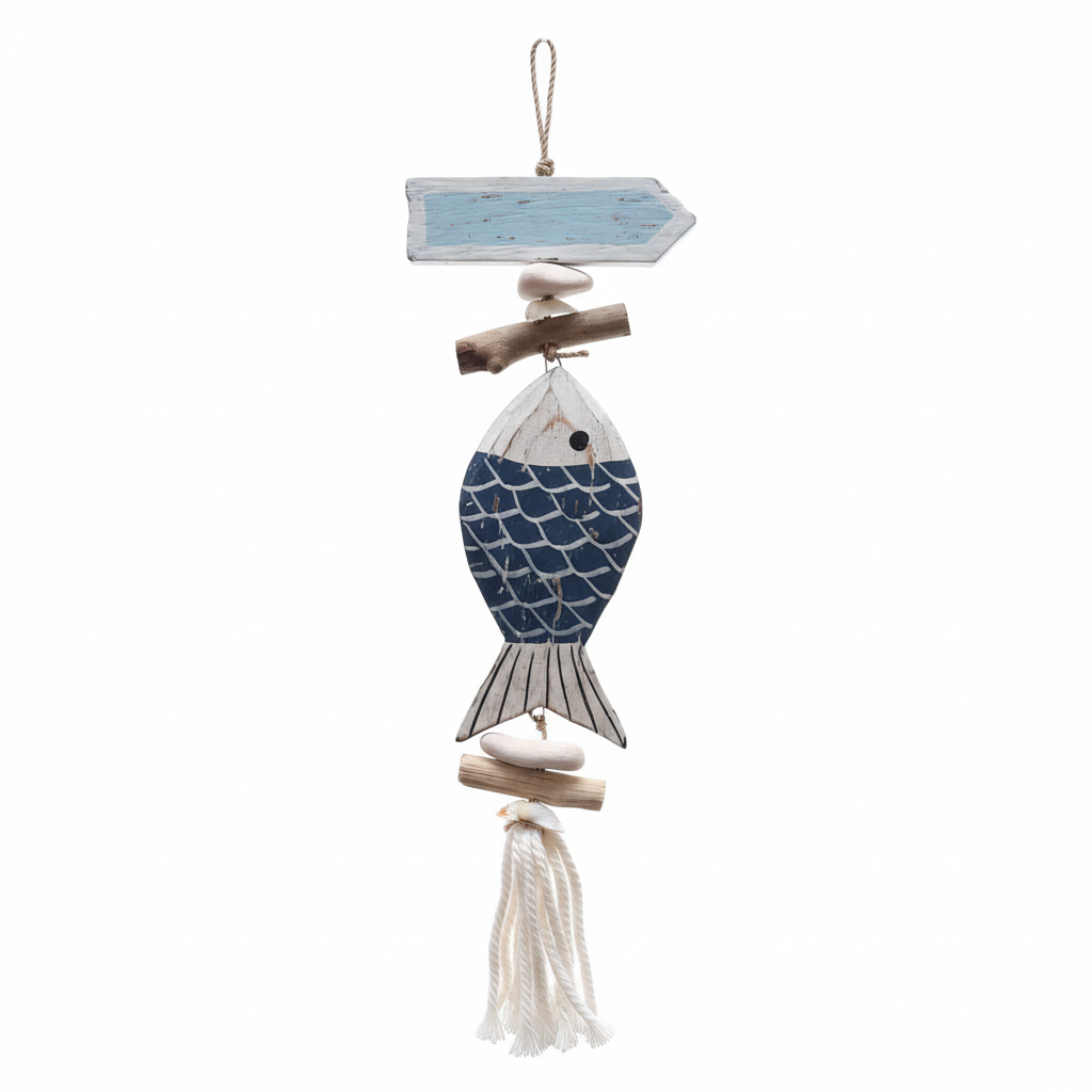 Pendente Peixe Escamas Azul