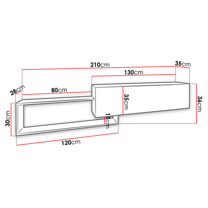 VEGA BRANCO/WOTAN – MÓVEL TV 210cm